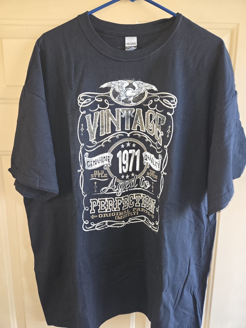 Gildan Black Short-Sleeve Vintage 1971 Graphic Tee